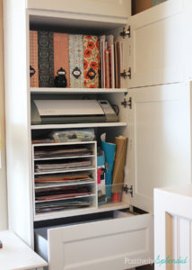 Bright and eclectic craft room at Positively Splendid