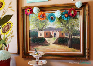 Bright and eclectic craft room at Positively Splendid