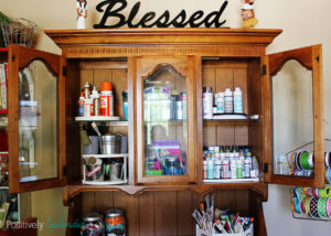 Bright and eclectic craft room at Positively Splendid