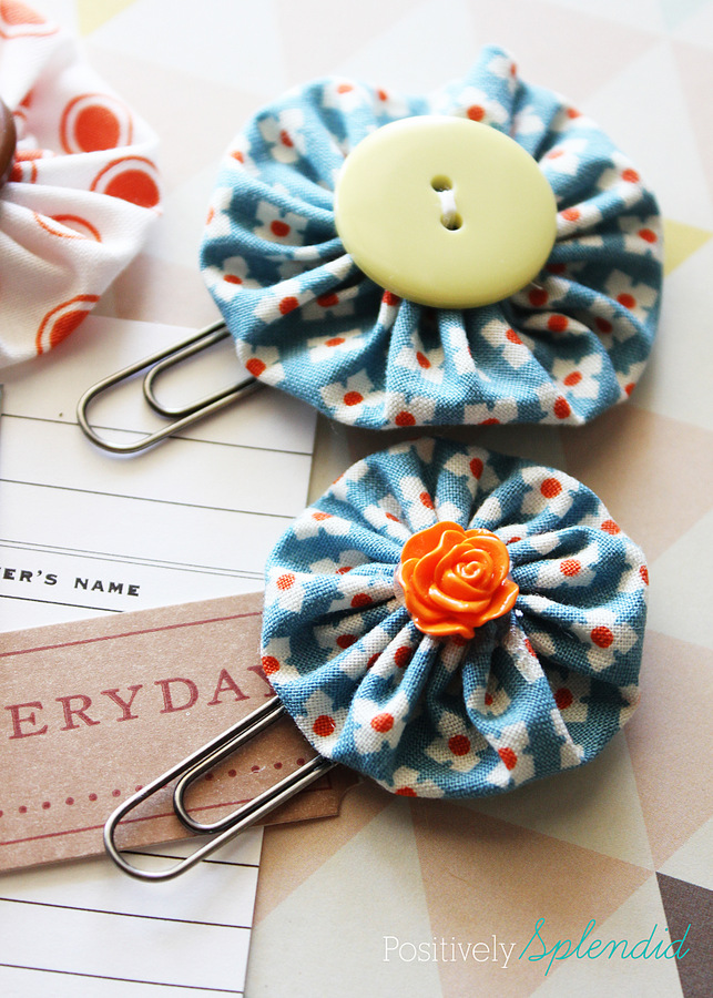 Easy Yo-Yo Clips - Positively Splendid {Crafts, Sewing, Recipes