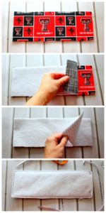 How to make a DIY fabric koozie.