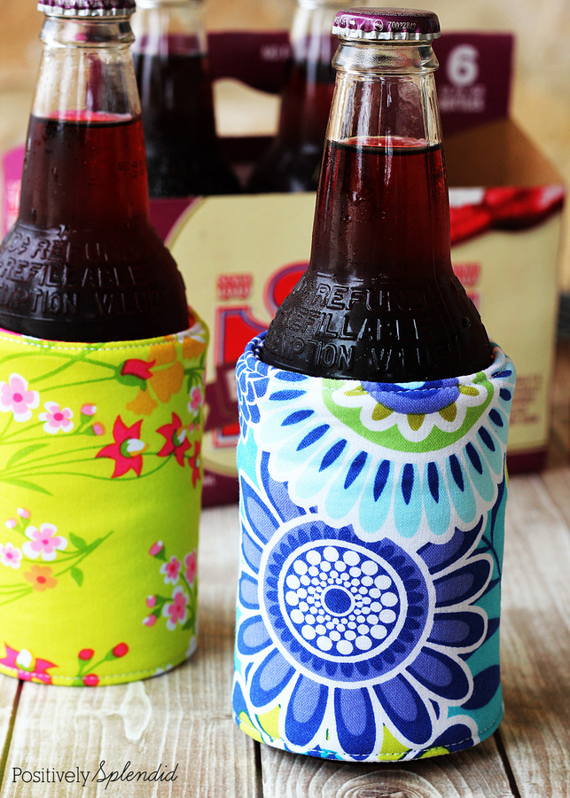 How to Sew a Quick and Easy Homemade Can Cozy Koozie - DIY Project 