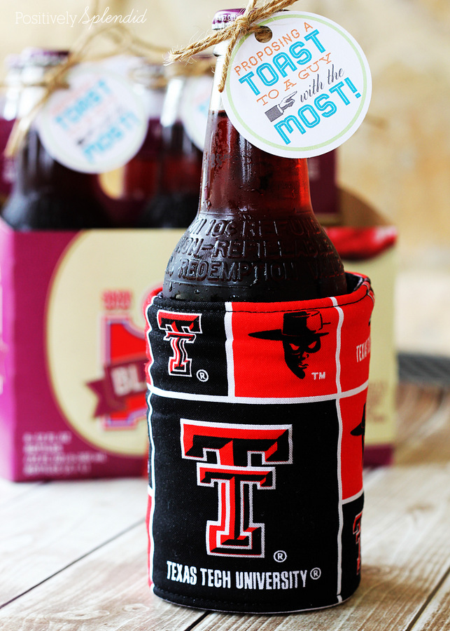 These DIY koozies would be the perfect gift for any guy!