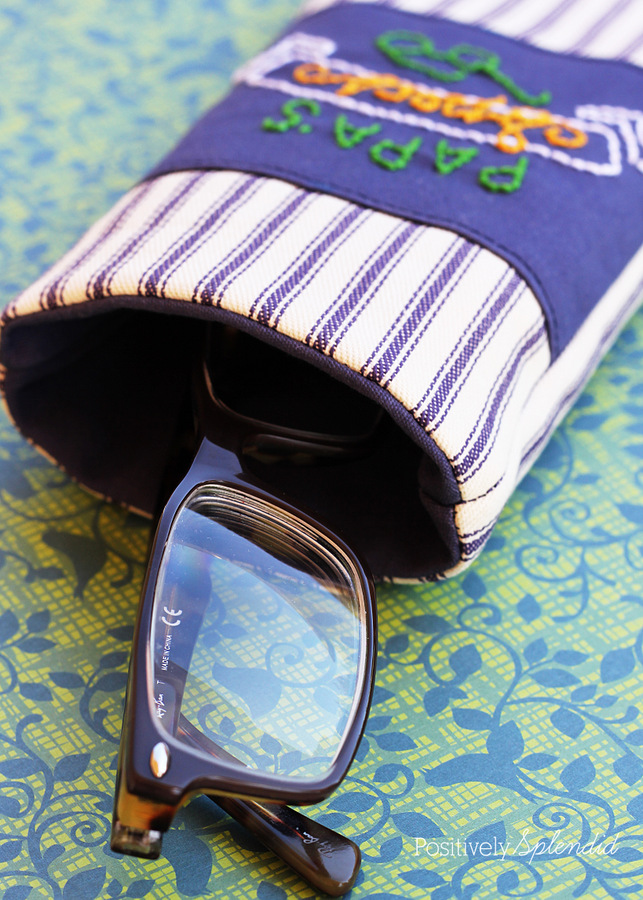 Men's eyeglass case sewing tutorial. What a great gift idea!