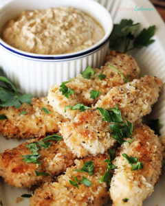 No frying required for these easy, crispy chicken dippers. A healthy dinner idea kids will love!