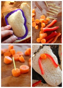 Mini flip flop sandwiches. These are seriously adorable!