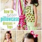 Free tutorial for how to draft patterns for and sew pillowcase dresses and tops. So easy to make and fun to wear!