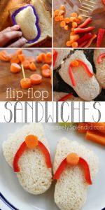 Mini flip flop sandwiches. These are seriously adorable!