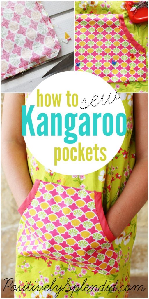 How to sew a kangaroo pocket. These are so fun for adding a decorative touch to tops, dresses and more!