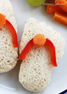 Mini flip flop sandwiches. These are seriously adorable!