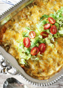Green Chile Chicken Enchiladas. This sauce is amazingly good!