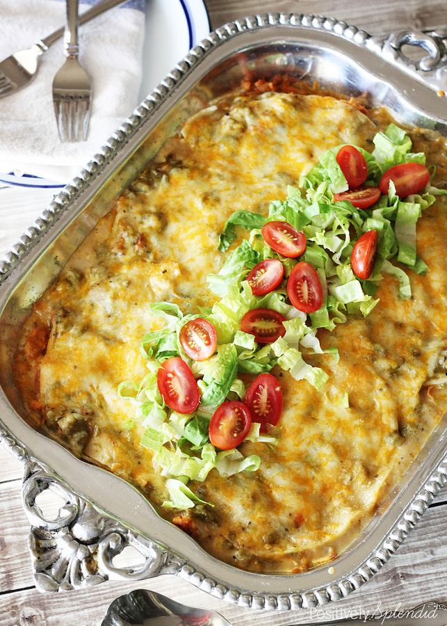 Green Chile Chicken Enchiladas - Traditional New Mexico Recipe