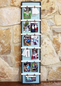 DIY Ladder Photo Display. Such a great way to showcase lots of photos! #3MDIY