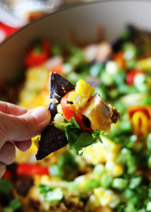 Loaded Blue Corn Nachos. Easy, healthy, and delicious!