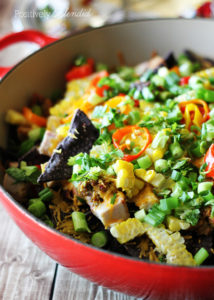 Loaded Blue Corn Nachos. Easy, healthy, and delicious!