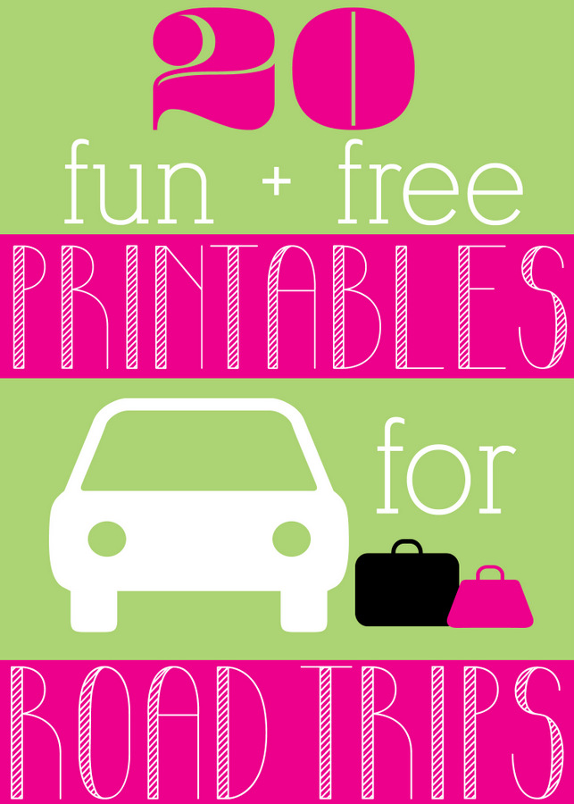 20 FREE printables for road trips. This is a great list! #HPFamilyTime