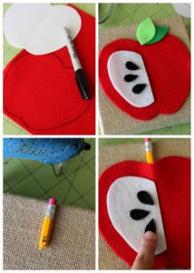 Adorable DIY apple bookends from Positively Splendid. #MichaelsMakers