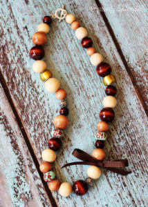 Wood bead necklace by Positively Splendid