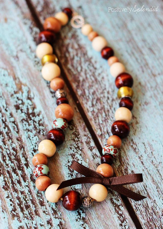 Wood bead necklace by Positively Splendid