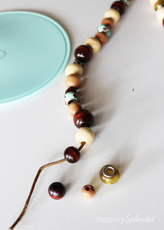 Stained Wooden Bead Necklace - Create Craft Love