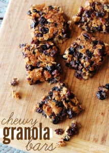 Delicious, chewy granola bars that contain ONLY wholesome, easy-to-pronounce ingredients! Yum!