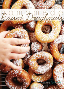 Homemade raised doughnuts--not as difficult as you think! Delicious recipe from Positively Splendid.