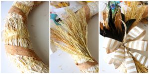 Elegant autumn wreath fall decor at Positively Splendid. So beautiful, and made in minutes! #falldecor #fall #crafts #wreaths #diy