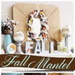 Lovely fall mantel decorations with so many fun handmade projects! #MichaelsMakers