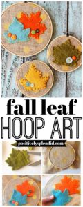 Fall Leaf Hoop Art