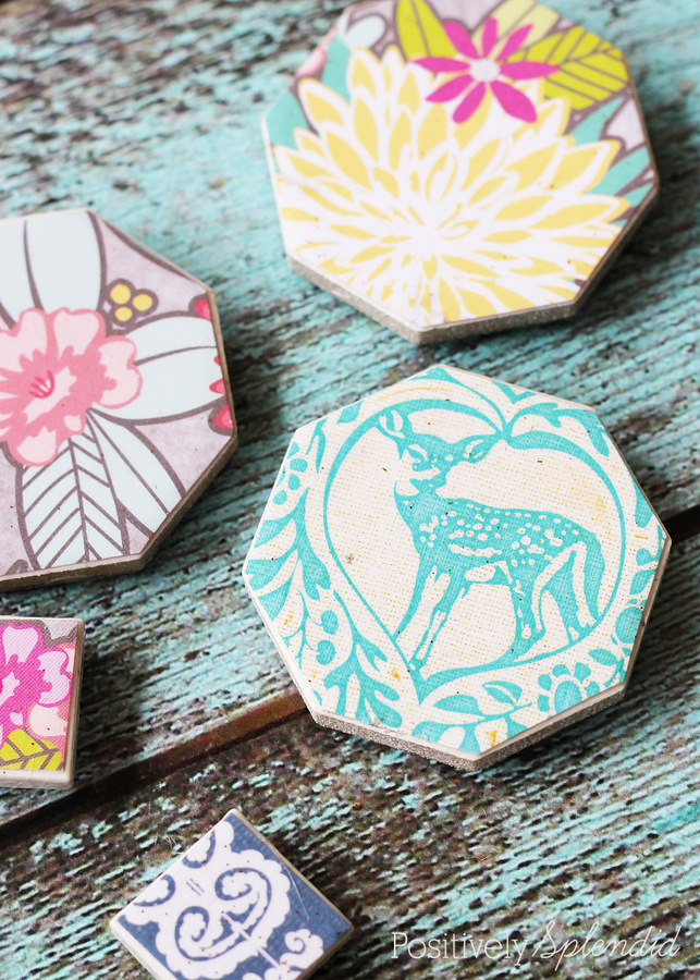 Decoupaged Tile Magnets by Positively Splendid