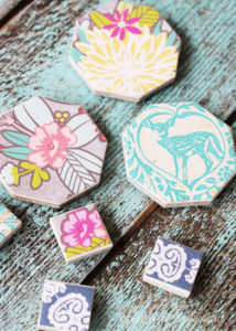 Decoupaged Tile Magnets by Positively Splendid
