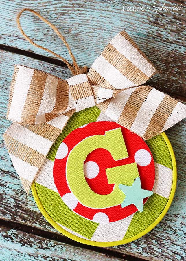 Easy Monogram Ornament by Positively Splendid