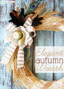 Elegant autumn wreath fall decor at Positively Splendid. So beautiful, and made in minutes! #falldecor #fall #crafts #wreaths #diy