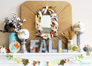 Lovely fall mantel decorations with so many fun handmade projects! #MichaelsMakers