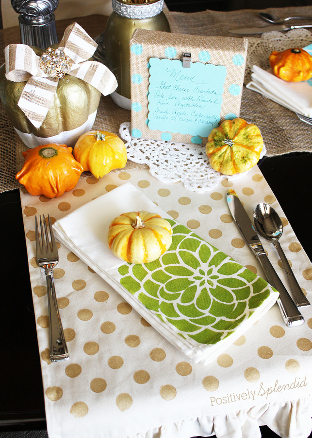 DIY Fall Tablescape #TulipForYourHome