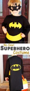 No-sew superhero costume at Positively Splendid #MichaelsMakers