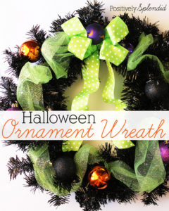 Easy Halloween ornament wreath by Positively Splendid