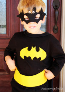 No-sew Batman costume #MichaelsMakers