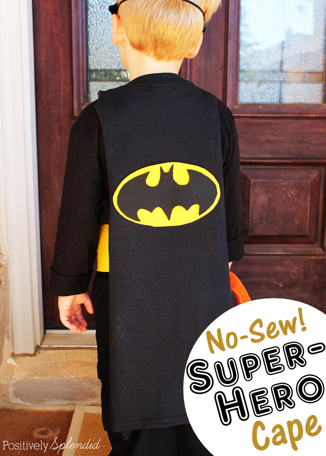 No-sew superhero cape made from a t-shirt. So easy! #MichaelsMakers