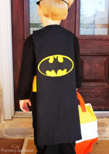 No-sew superhero cape made from a t-shirt. So easy! #MichaelsMakers