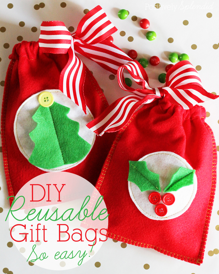 Set of 8 Felt Gift Bags with 8 Festive Christmas Holiday Designs 2  Different Sizes  Amazonin Home  Kitchen