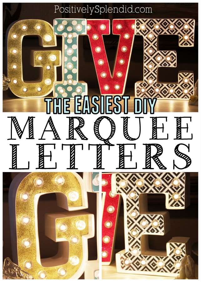 The EASIEST way to make DIY marquee letters! #MichaelsMakers