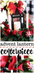 DIY Advent Wreath Lantern Centerpiece