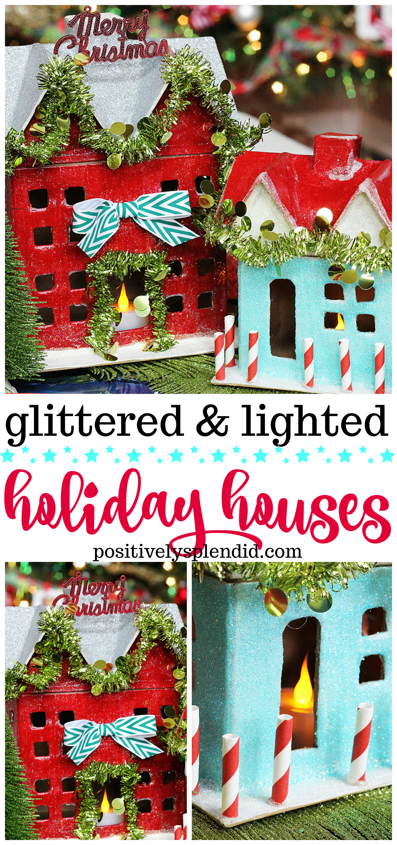  DIY  Miniature  Holiday  Houses Christmas  decor  craft idea