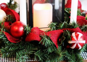 DIY Advent Wreath Lantern Centerpiece