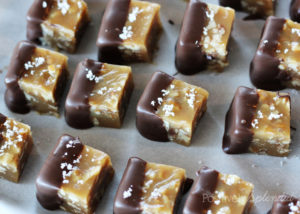 Fours Candy - Homemade caramels dipped in dark chocolate and sprinkled with fleur de sel. Amazingly delicious!