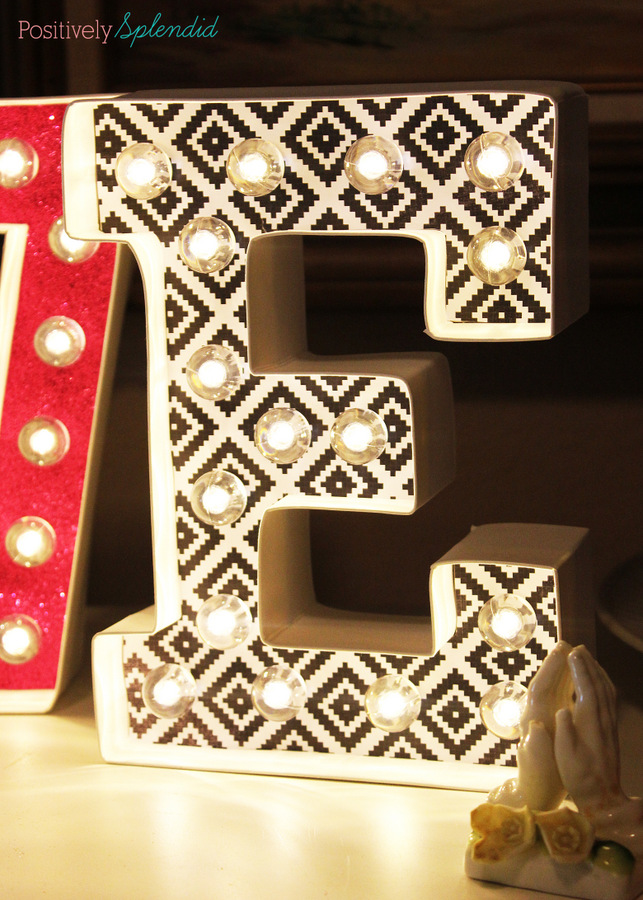 The EASIEST way to make DIY marquee letters! #MichaelsMakers