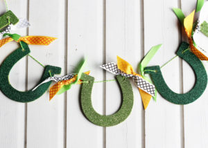 Glittered Horseshoe Garland