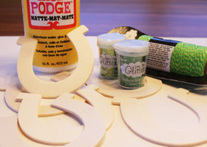 Glittered Horseshoe Garland