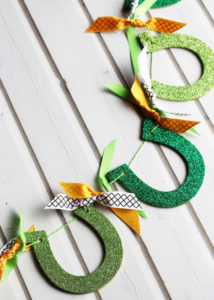 Glittered Horseshoe Garland